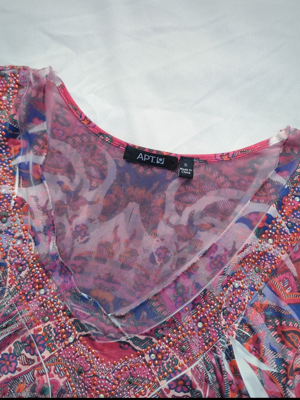 Vintage Apt. 9 Pink & Purple Paisley Scoop Neck Tunic - Picture 4 of 6